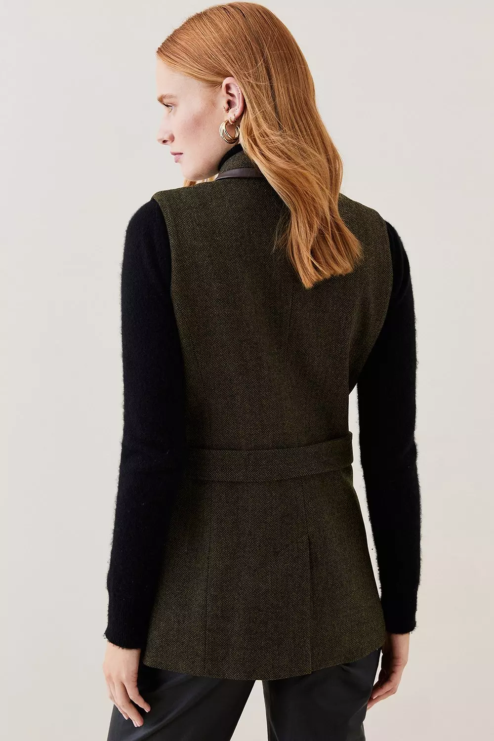 Lydia Millen Heritage Tweed Sleeveless Jacket | Karen Millen